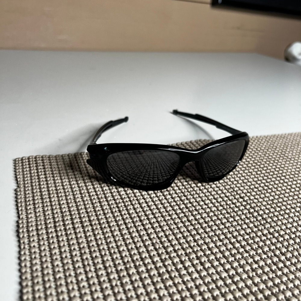 Oakley Antix Sunglasses Polished Black Grey Lens OO9157-01 Made in USA Mens